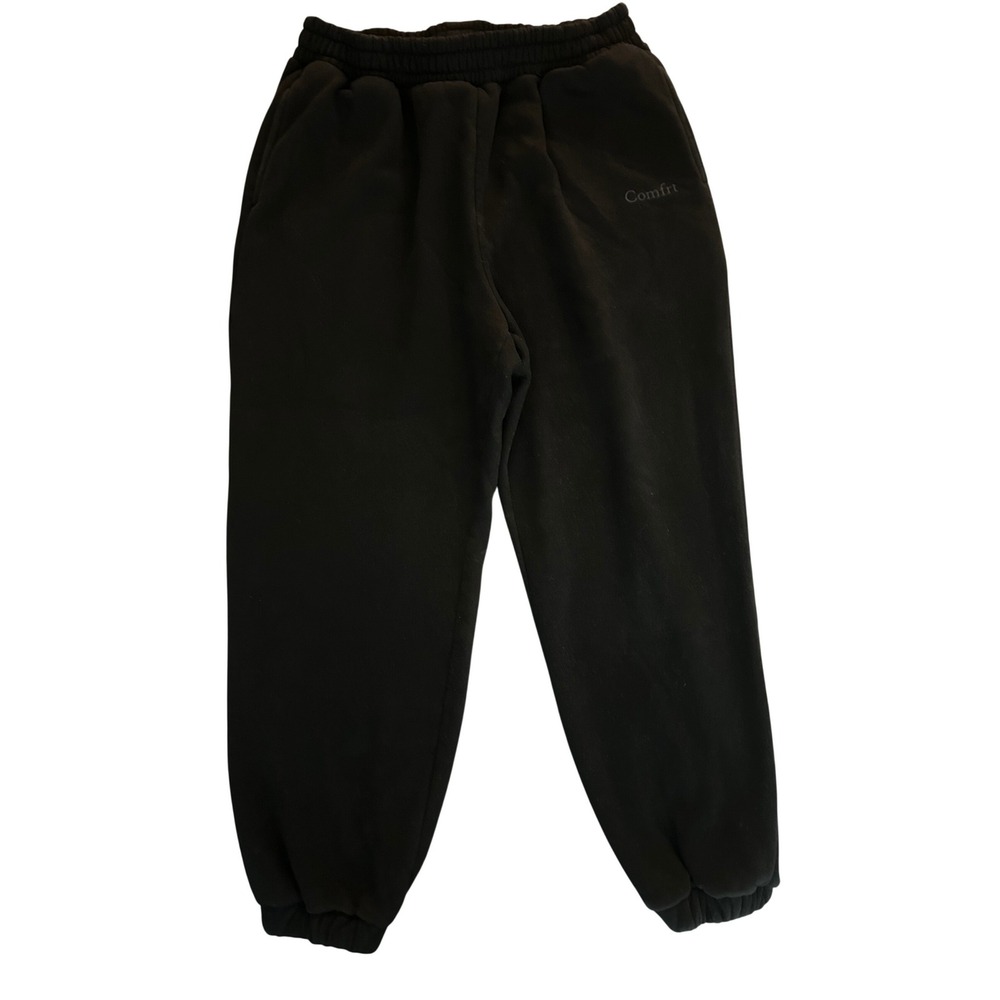 Comfrt Cloud Sweatpants Black Fleece Joggers Mens XL (1294)